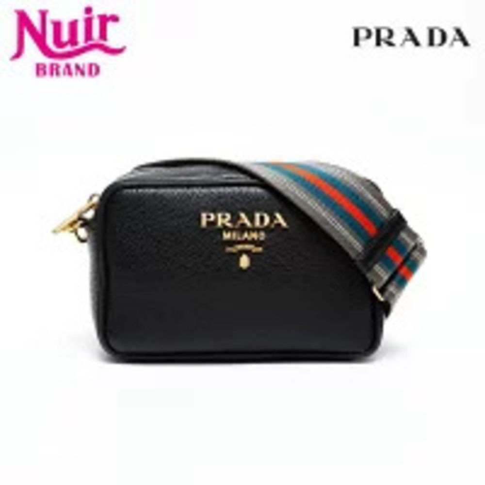 Prada Leather Camera Bag Shoulder Black